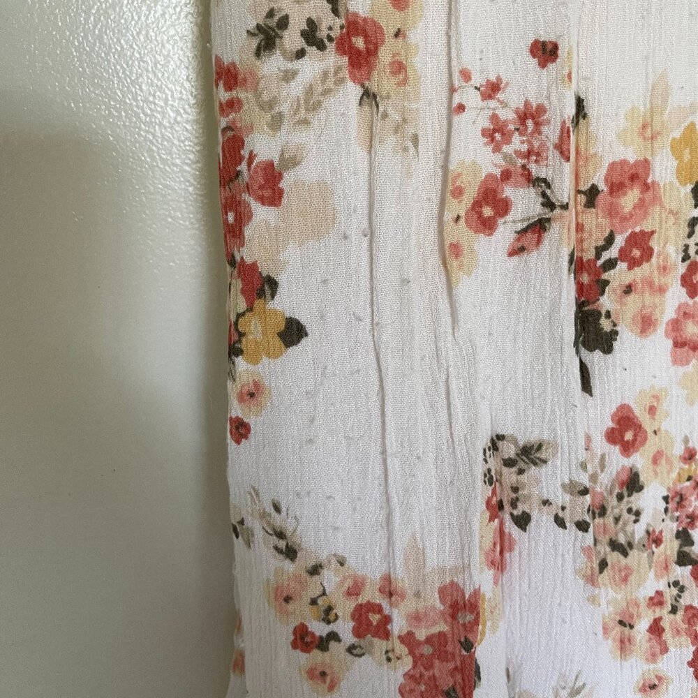 Abercrombie & Fitch White Wrap Floral Mini Dress Size XS - Picture 10 of 10